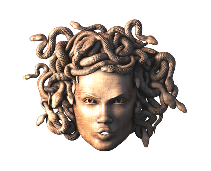 Gorgon Mask, 3d models (stl)