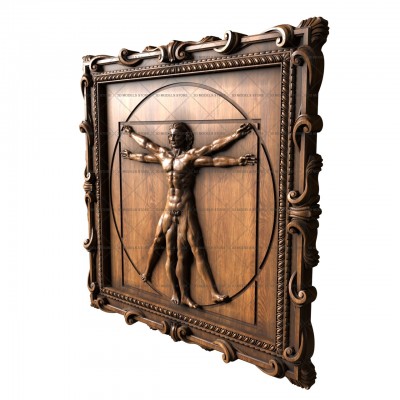 Vitruvian man Leonardo DaVinci, 3d models (stl)