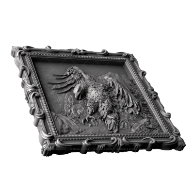 Panel with an eagle, 3d models (stl)