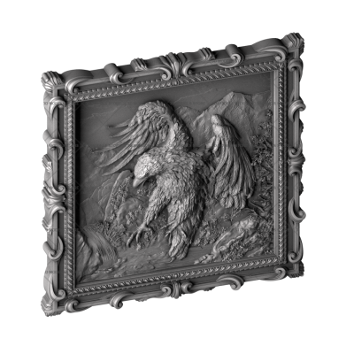 Panel with an eagle, 3d models (stl)