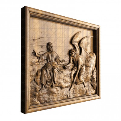 Pano The Temptation of Christ, 3d models (stl)