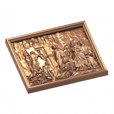 Panel Resurrection of the righteous Lazarus, 3d models (stl)